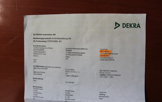 Renault Clio cena 32900 przebieg: 153532, rok produkcji 2015 z Jutrosin małe 407